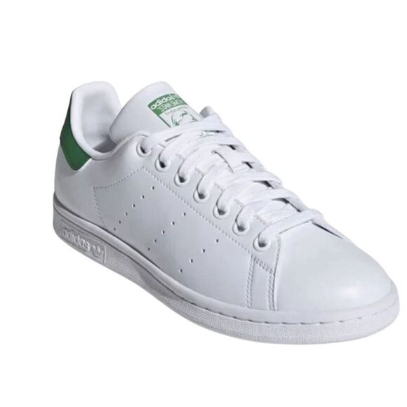 ADIDAS Stan Smith white green lace up shoes sneakers women’s 8 / men’s 7 - Picture 10 of 10